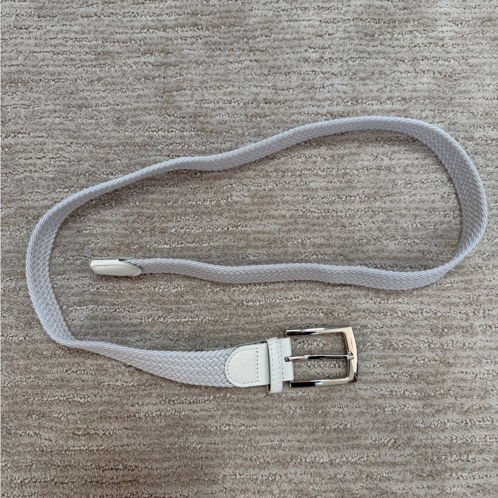White braided belt new